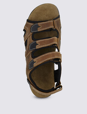 Leather 3 Strap Sandals Image 2 of 4