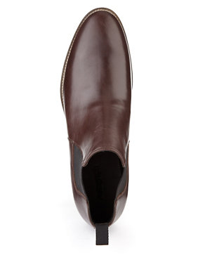 Leather Almond Toe Chelsea Boots Image 2 of 5
