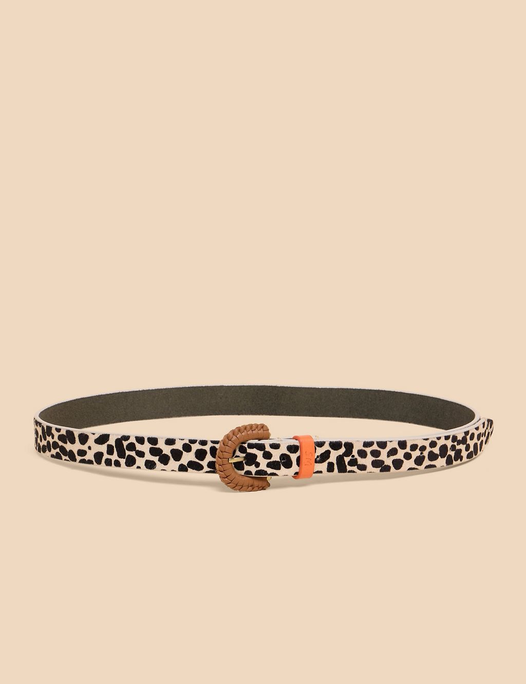 Leather Animal Effect Feature Buckle Belt 3 of 3