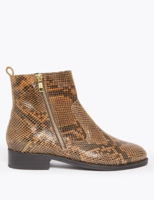 Animal skin ankle clearance boots