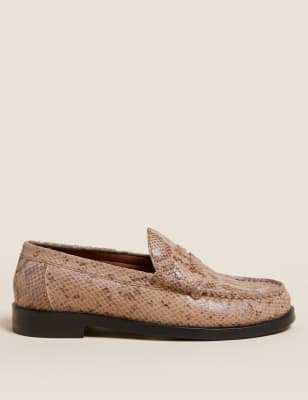 leopard skin loafers