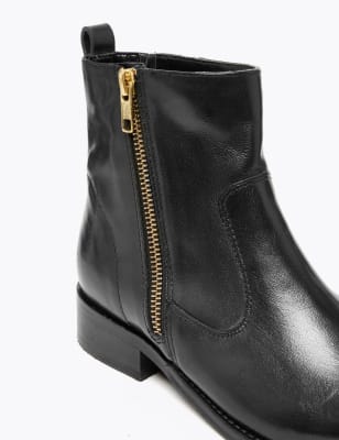 ladies cream leather ankle boots