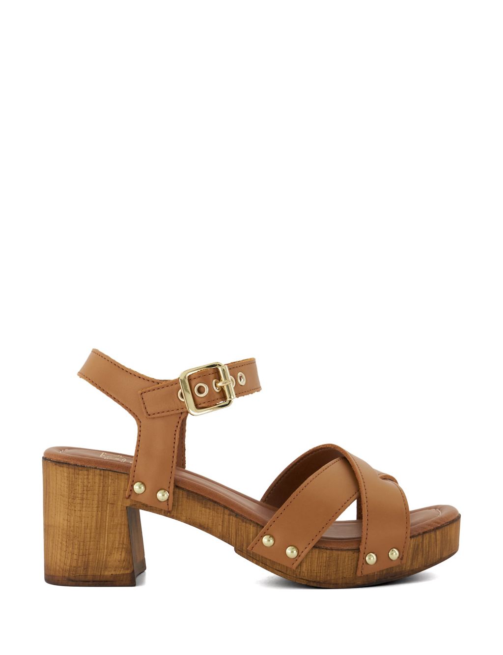 Leather Ankle Strap Block Heel Sandals 3 of 6