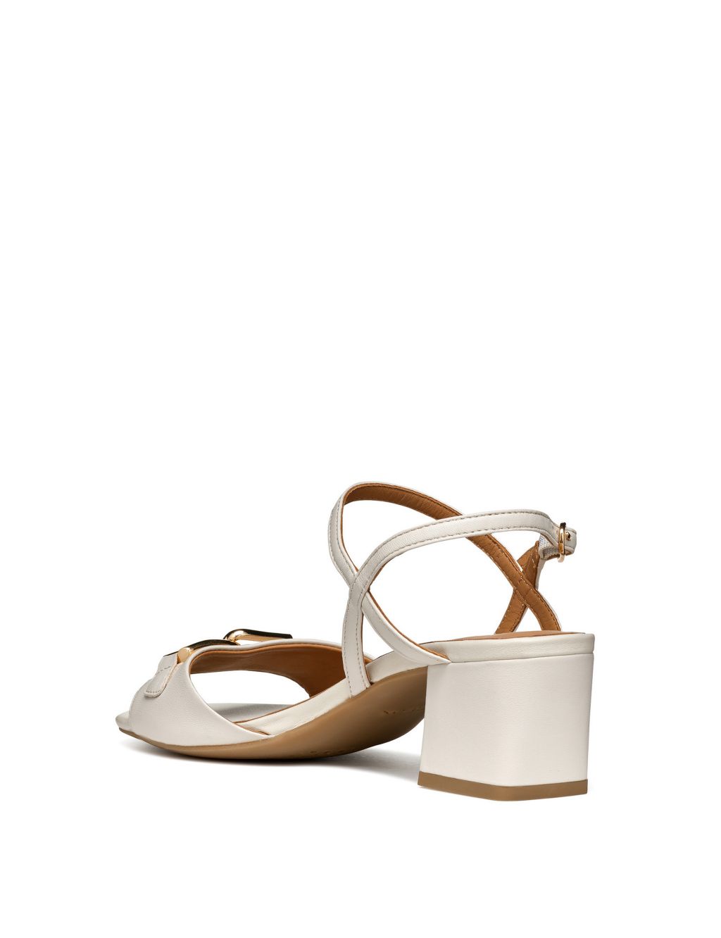 Leather Ankle Strap Block Heel Sandals 2 of 4