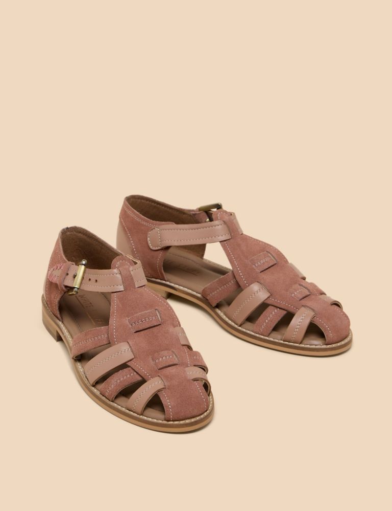 Leather Ankle Strap Fisherman Sandals 2 of 4