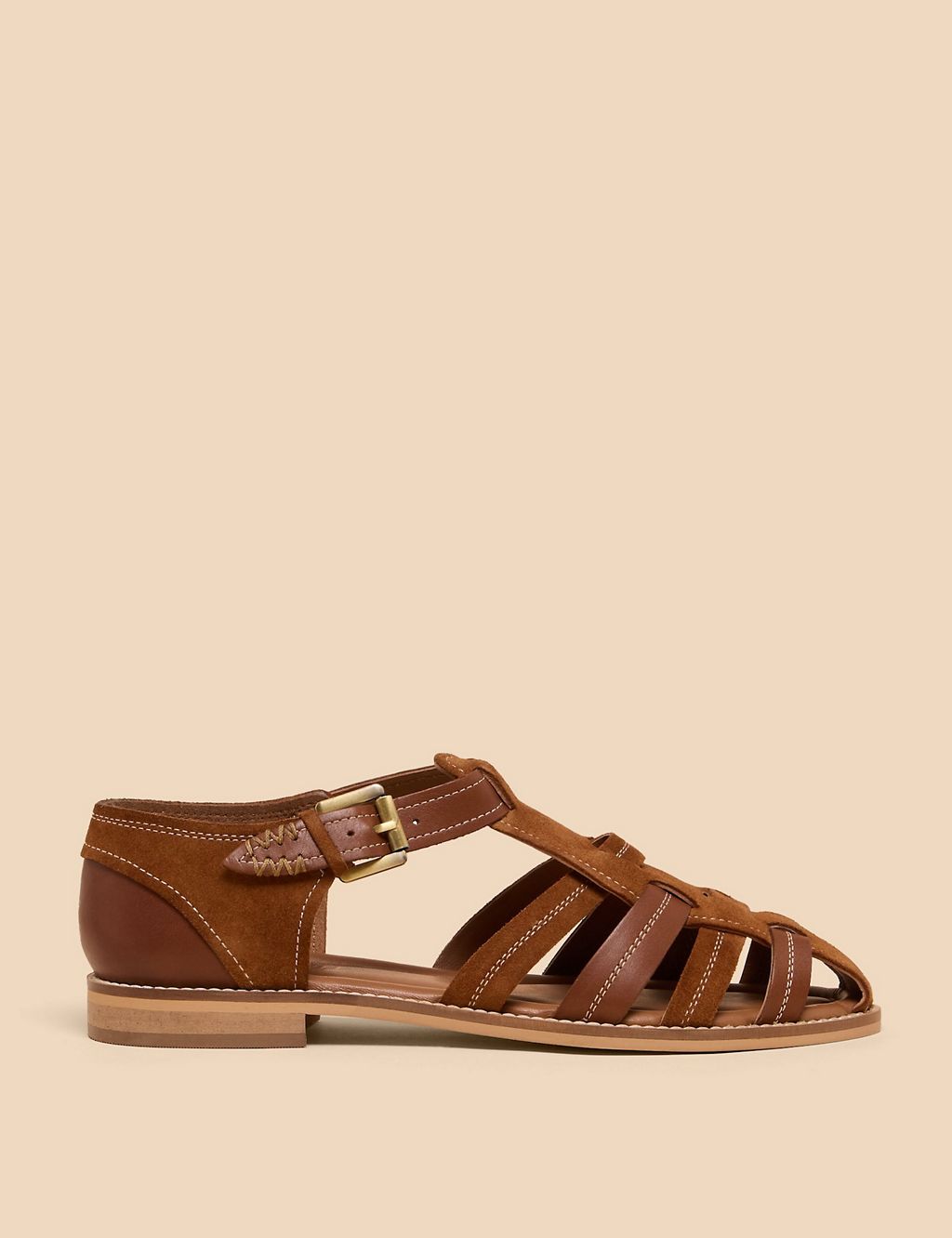 Leather Ankle Strap Fisherman Sandals 3 of 4