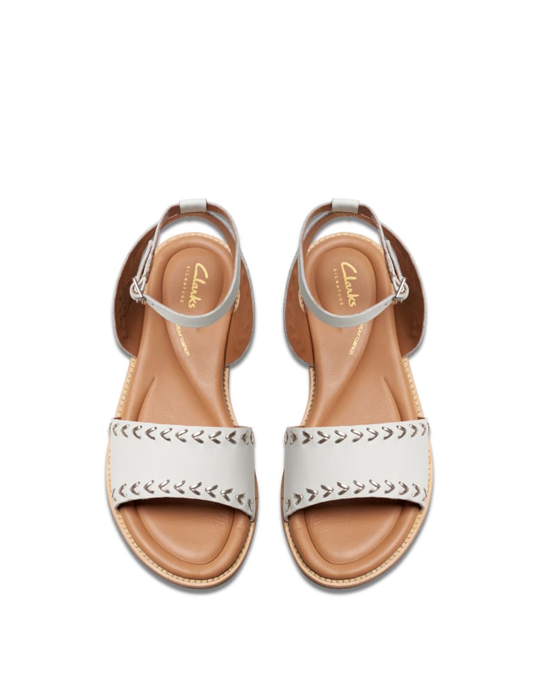 Leather Ankle Strap Flat Sandals 4 of 6