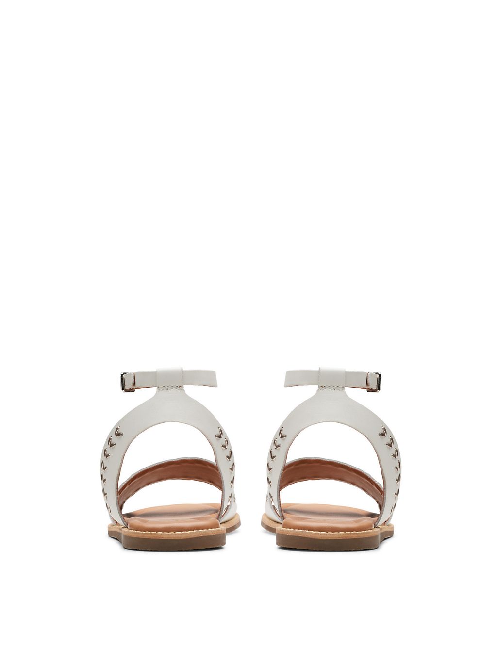 Leather Ankle Strap Flat Sandals 5 of 6