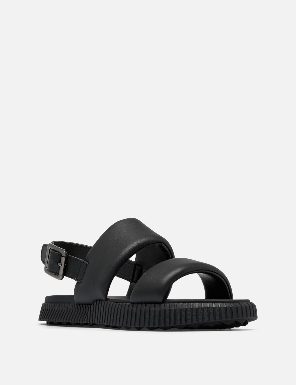 Leather Ankle Strap Flat Sandals 7 of 9