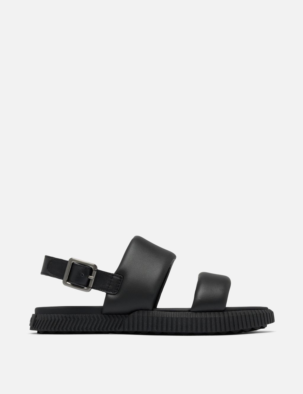 Leather Ankle Strap Flat Sandals 1 of 9