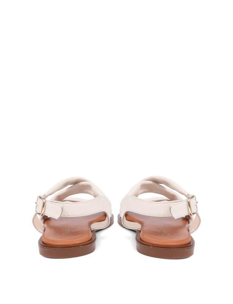 Leather Ankle Strap Flat Sandals 6 of 7