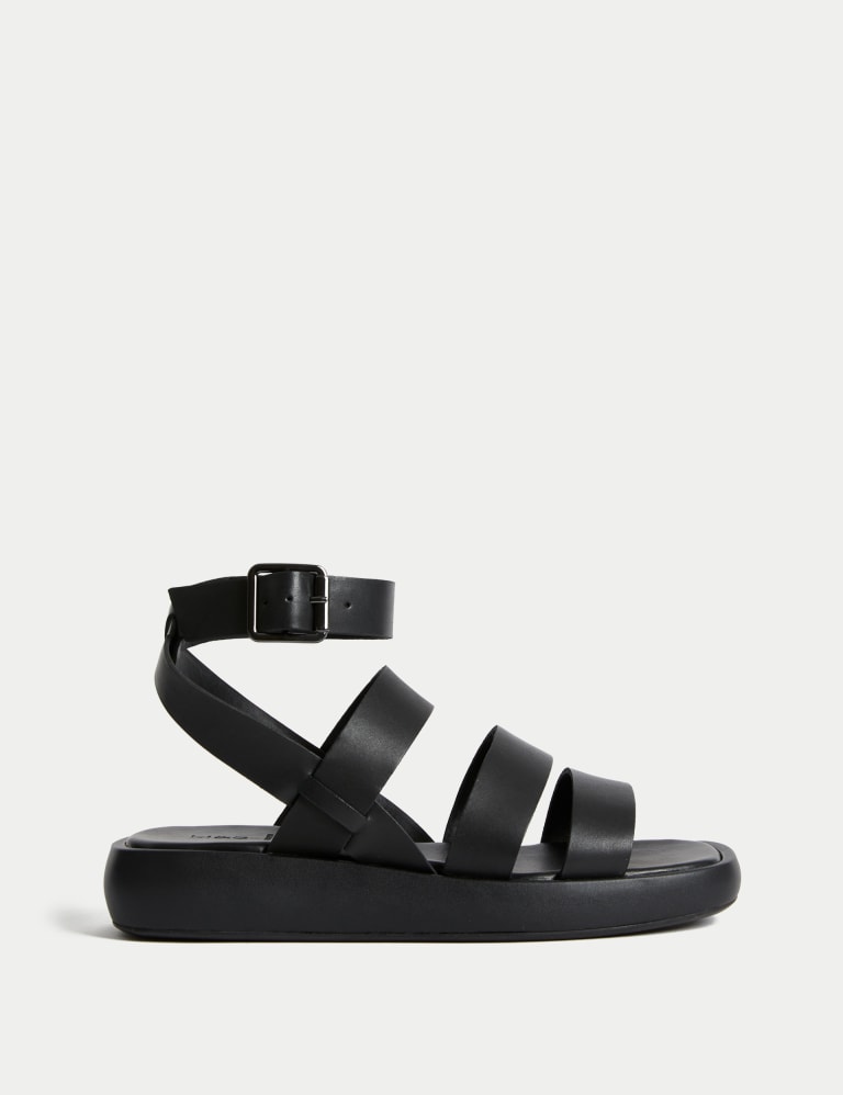 Leather ankle clearance tie sandals