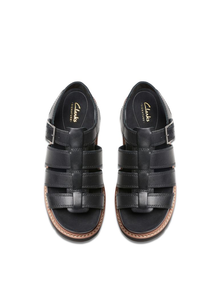 Leather Ankle Strap Flatform Sandals 6 of 6
