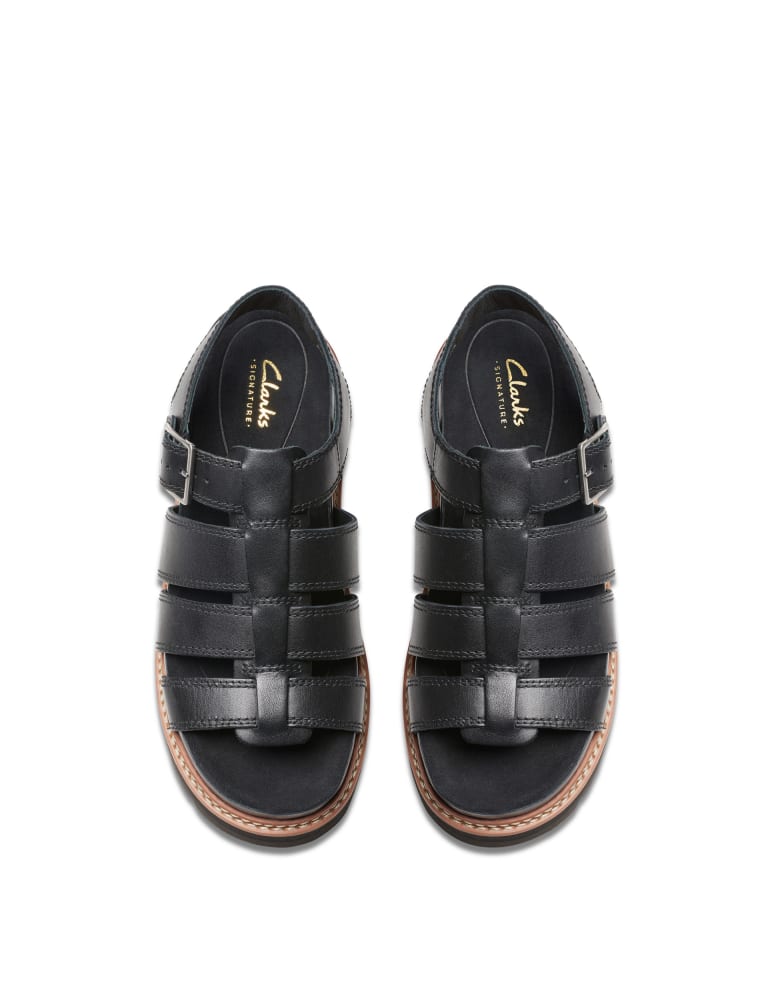 Leather Ankle Strap Flatform Sandals CLARKS M S