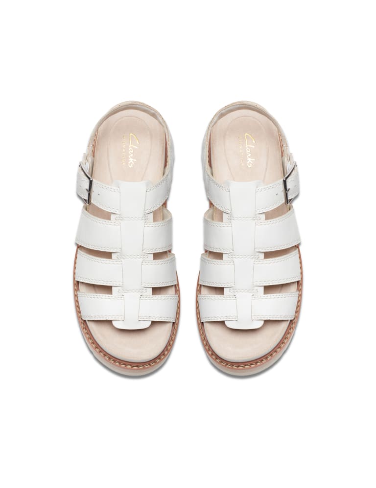 Leather Ankle Strap Flatform Sandals CLARKS M S