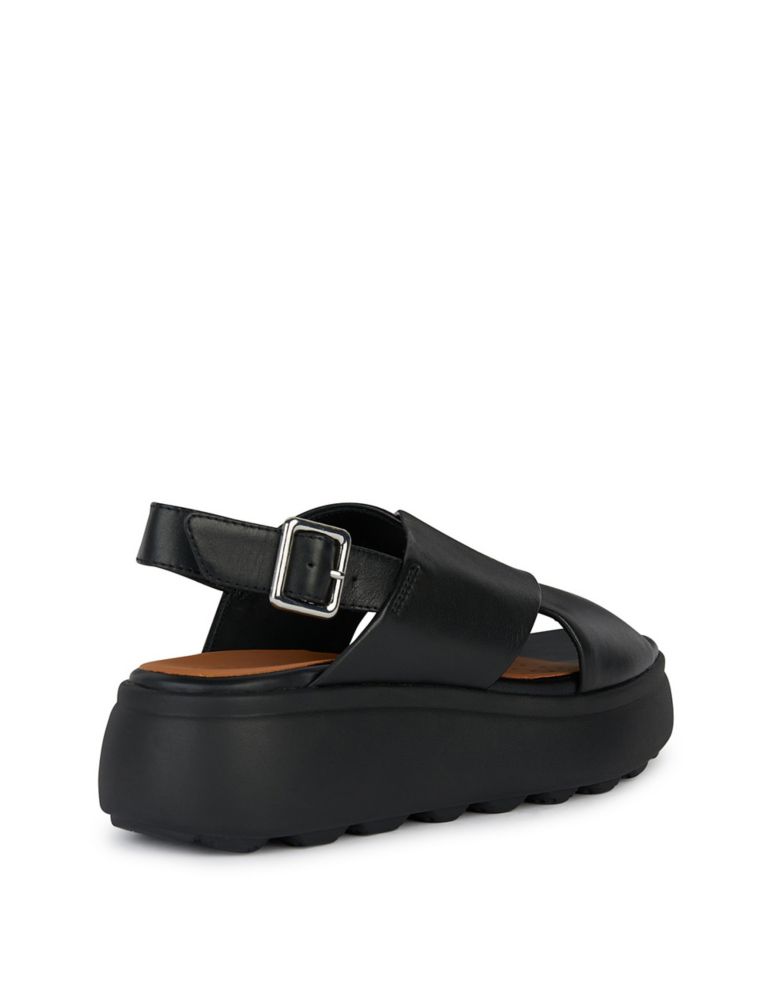 Leather Ankle Strap Flatform Sandals 3 of 5