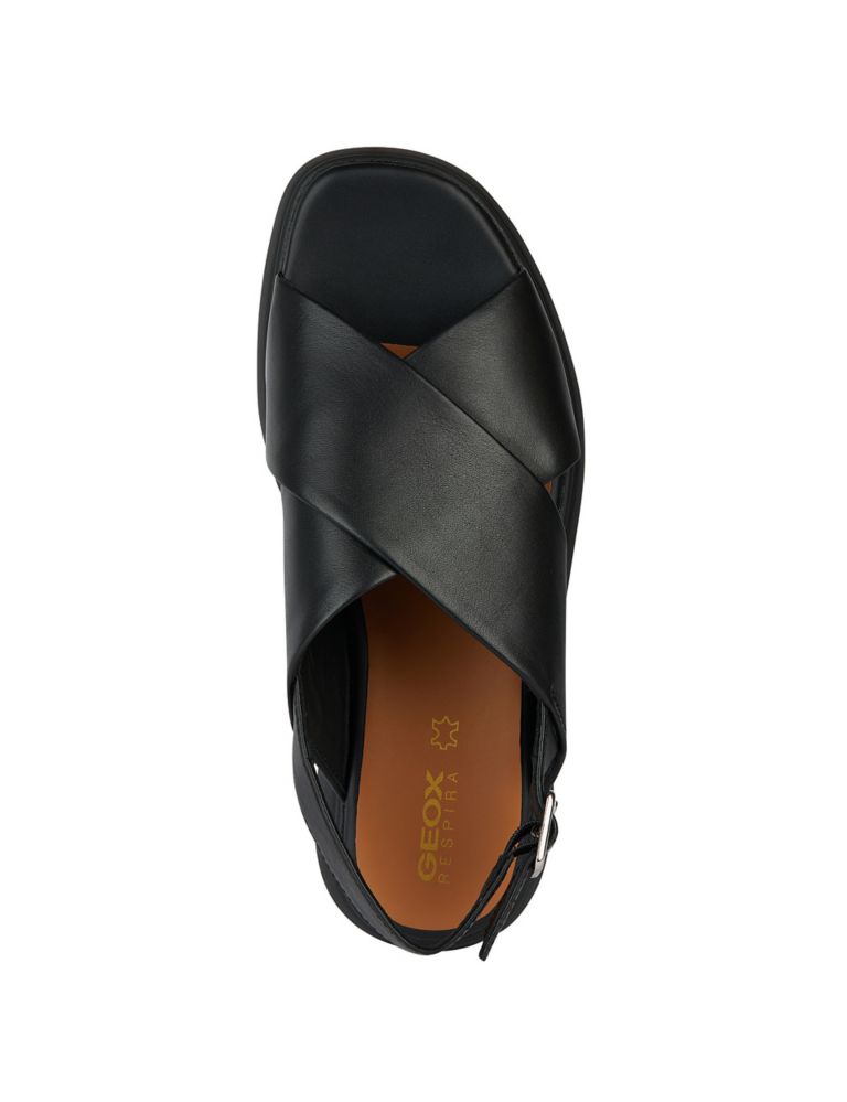 Leather Ankle Strap Flatform Sandals 4 of 5