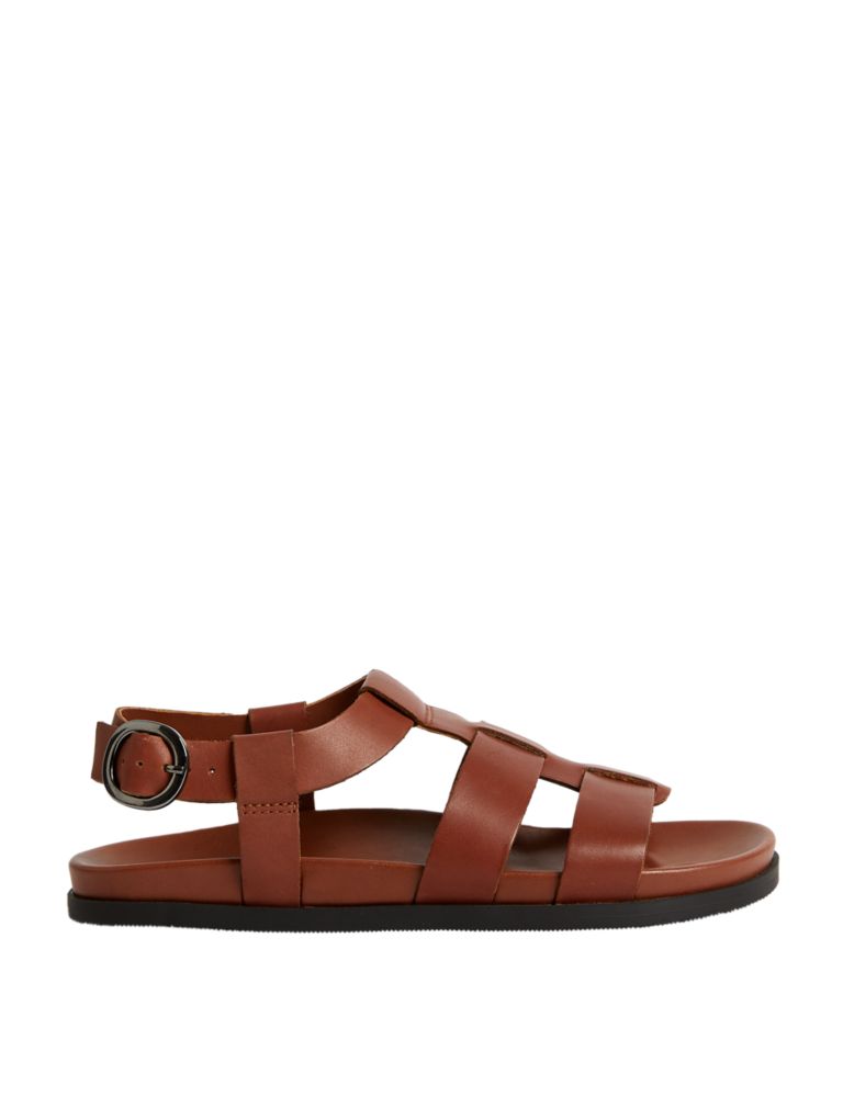 Leather Ankle Strap Footbed Sandals 4 of 4