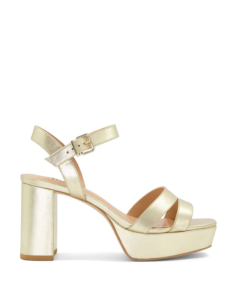 Leather Ankle Strap Platform Sandals 1 of 4