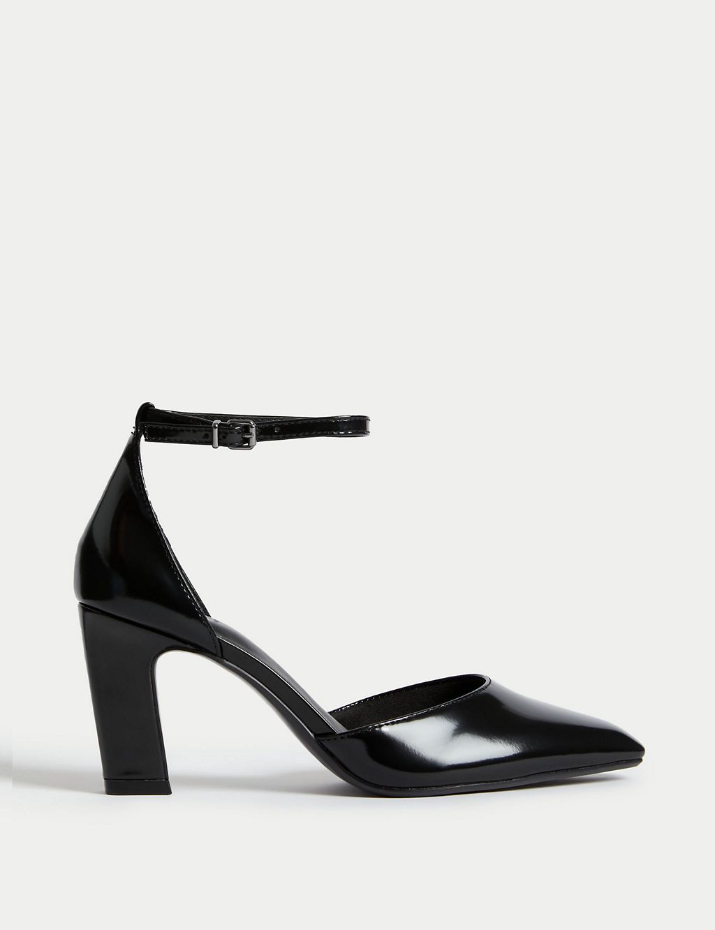 Leather Ankle Strap Pointed Court Shoes 3 of 3