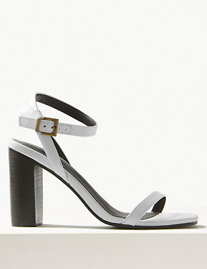 Leather Ankle Strap Sandals Image 2 of 5