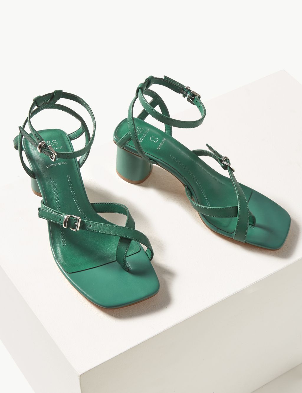 Leather Ankle Strap Sandals 2 of 5