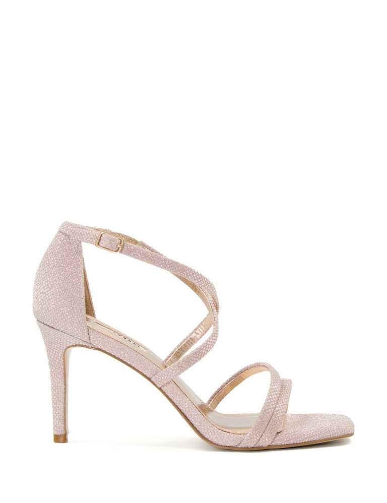 Leather Ankle Strap Stiletto Heel Sandals 1 of 1