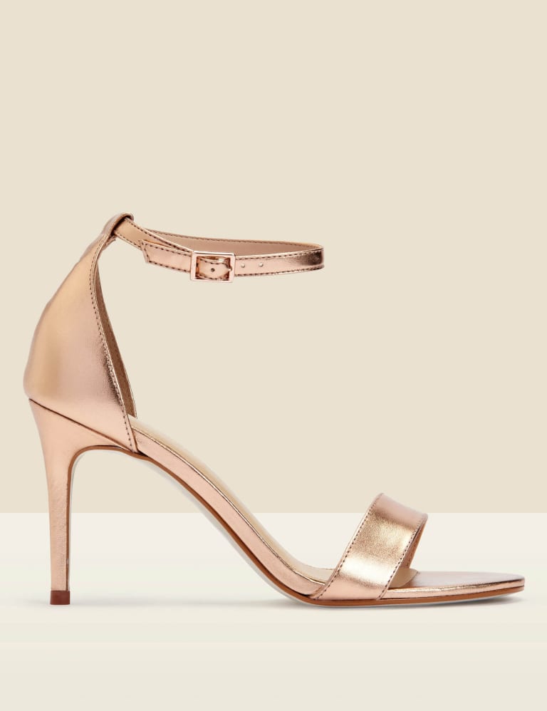 Metallic gold discount ankle strap heels