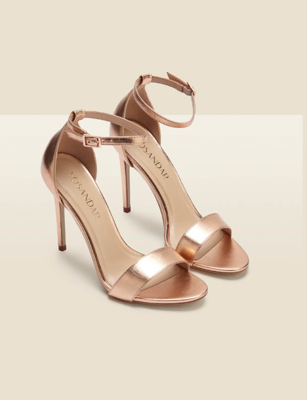 Gold thin 2025 strap heels