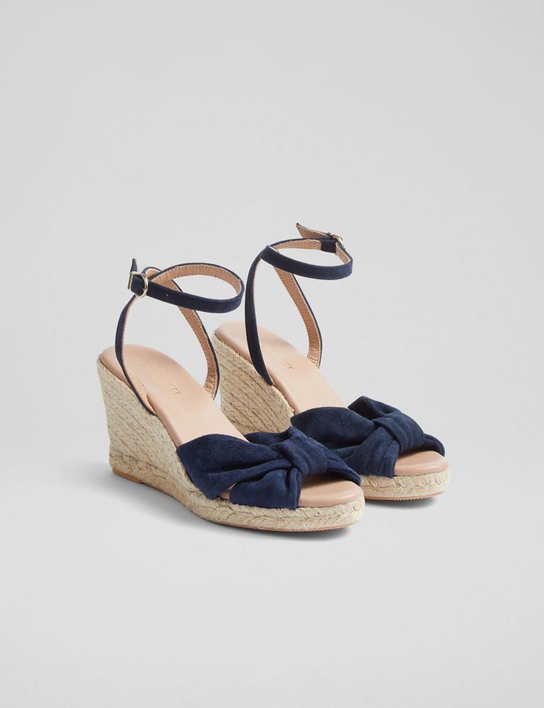 Leather Ankle Strap Wedge Espadrilles 2 of 3