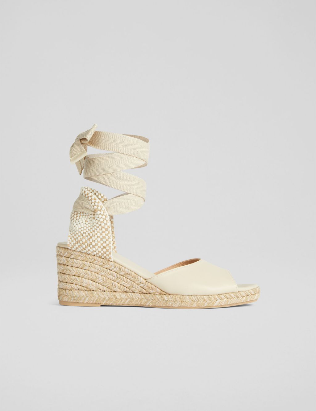 Leather Ankle Strap Wedge Espadrilles 3 of 3