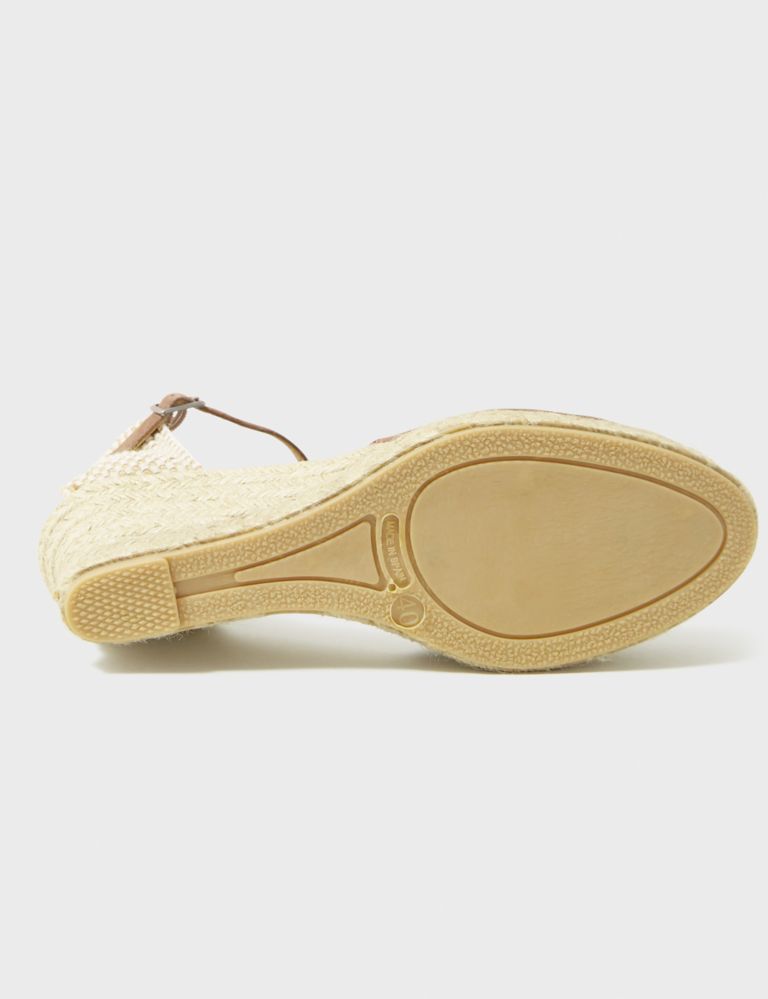 Leather Ankle Strap Wedge Espadrilles 5 of 5