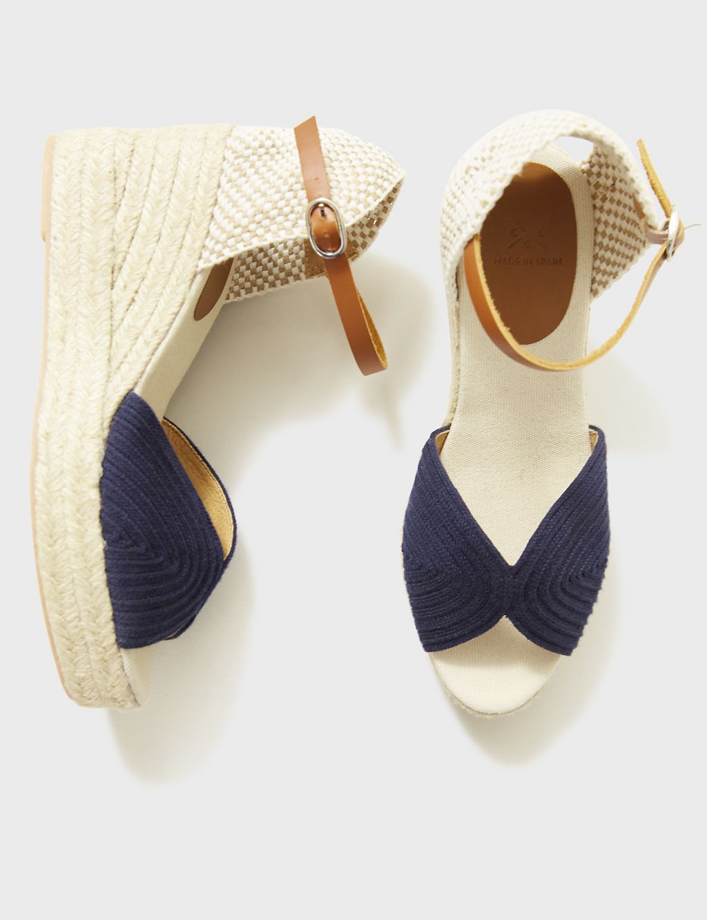 Leather Ankle Strap Wedge Espadrilles 4 of 5