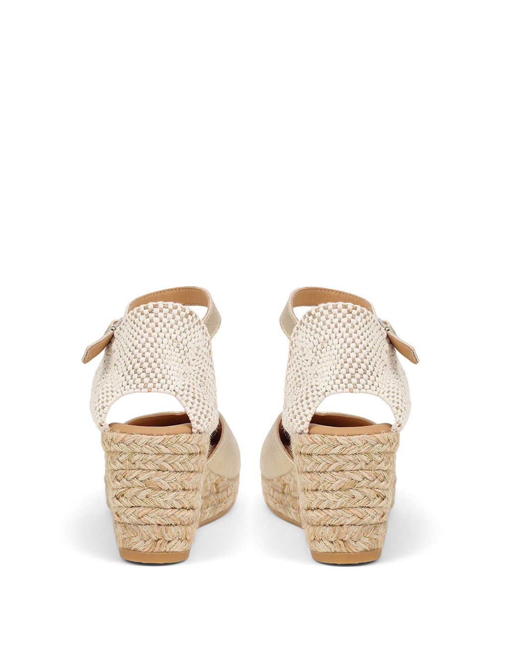 Leather Ankle Strap Wedge Espadrilles 4 of 7