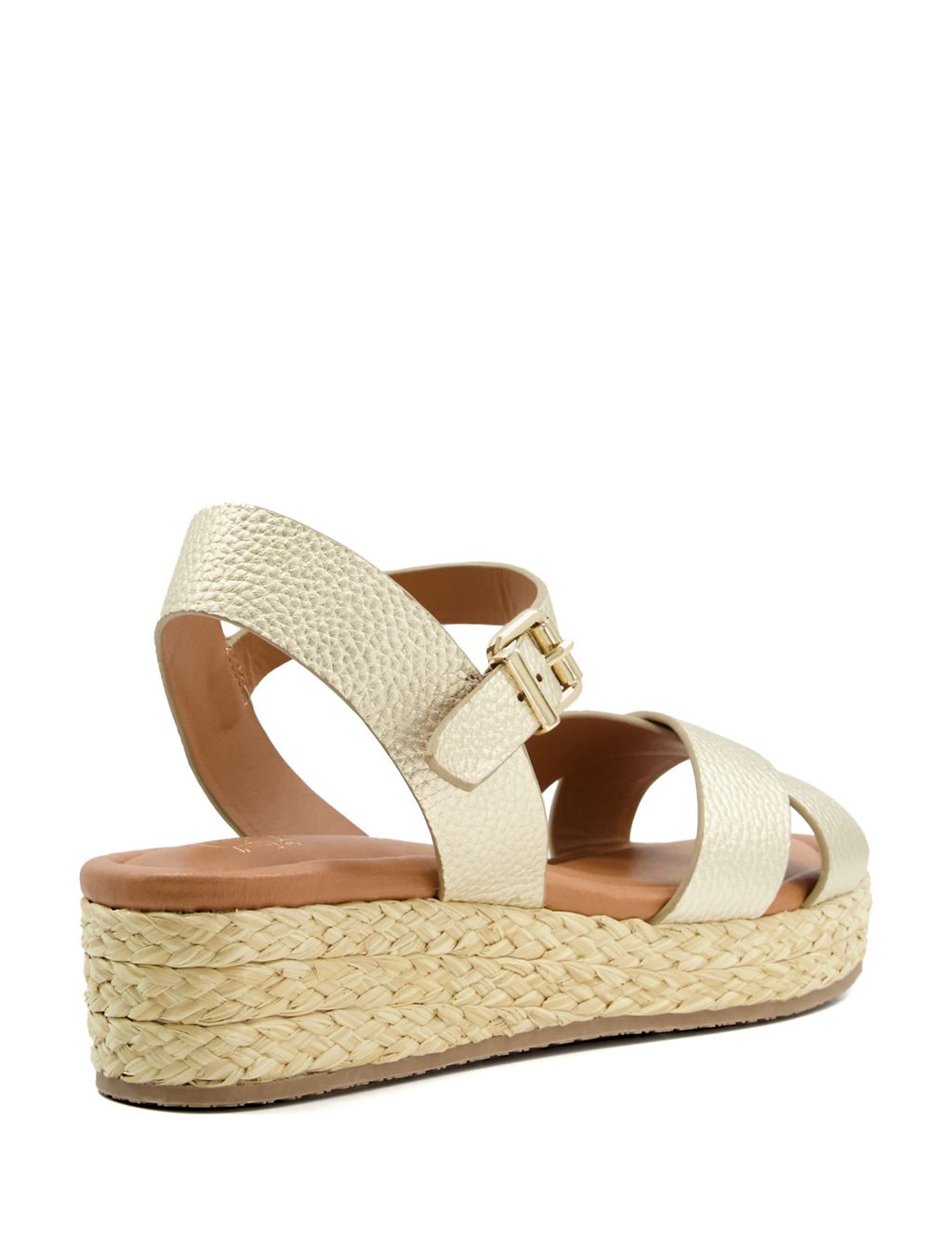 Leather Ankle Strap Wedge Sandals 3 of 4
