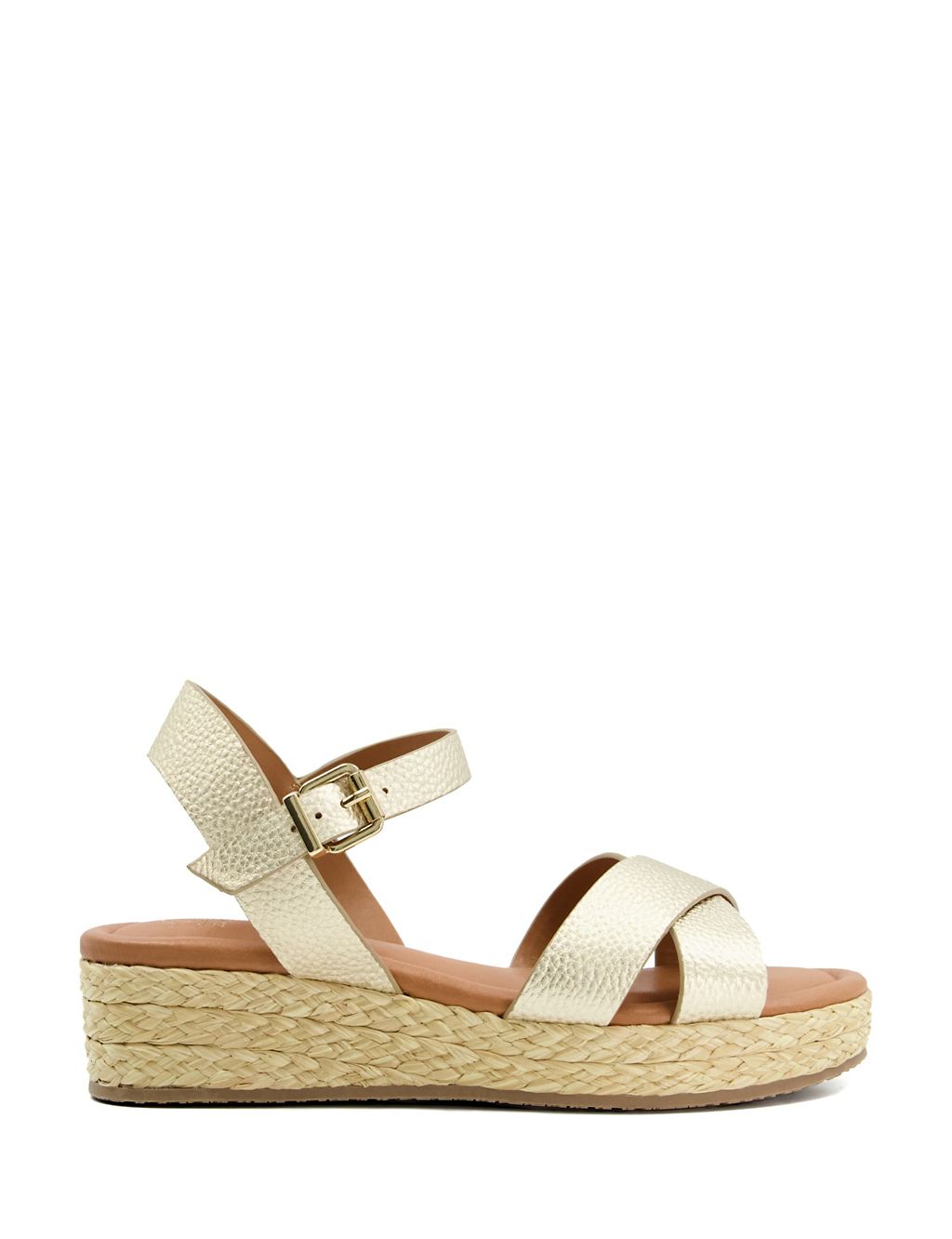 Leather Ankle Strap Wedge Sandals 1 of 4