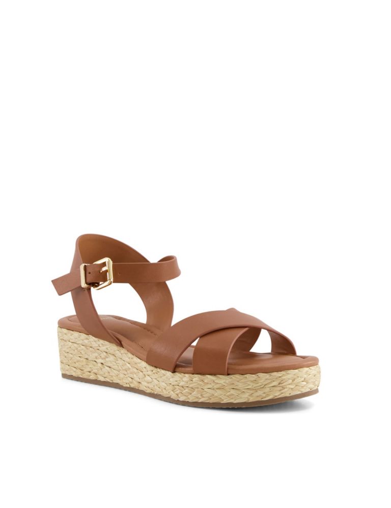 Crossover Ankle Strap Wedge