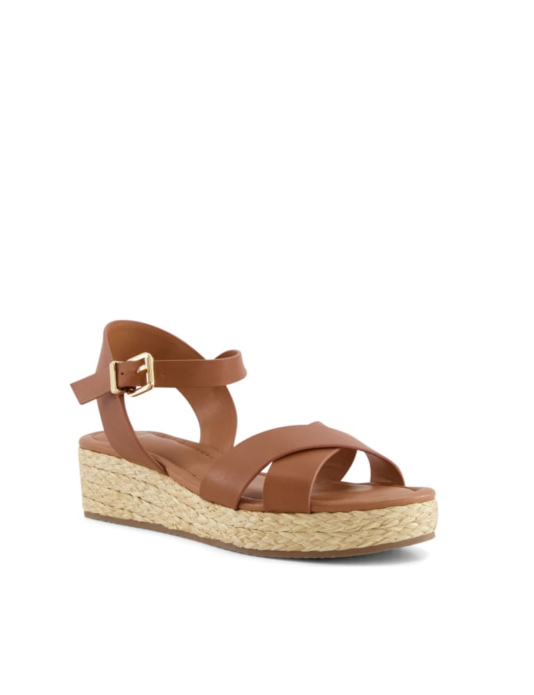 Crossover Ankle Strap Wedge