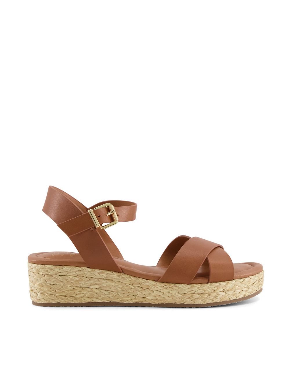 Leather Ankle Strap Wedge Sandals 1 of 5