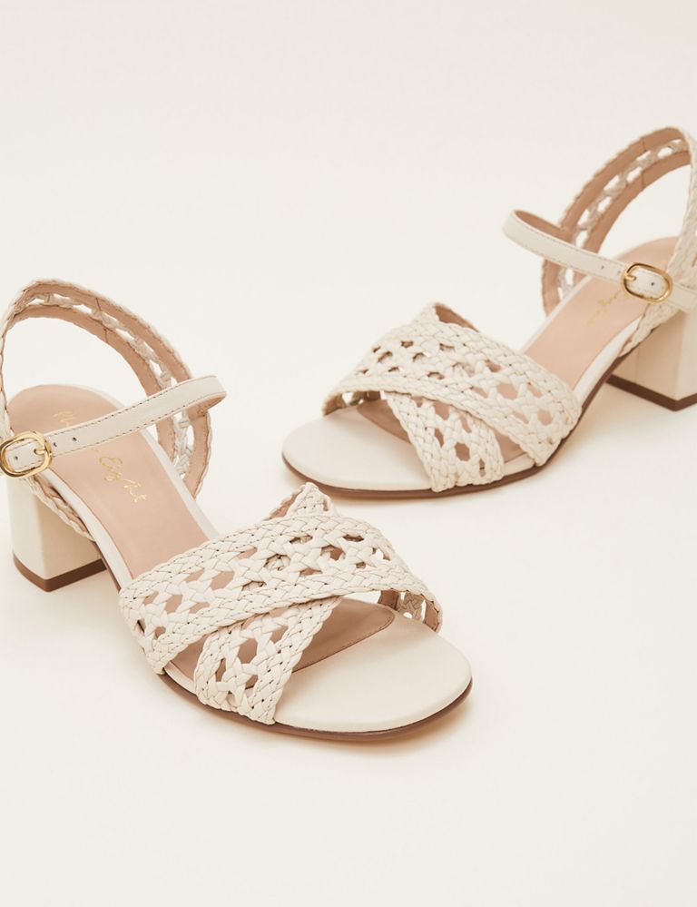 Leather Ankle Strap Wedge Sandals 3 of 6