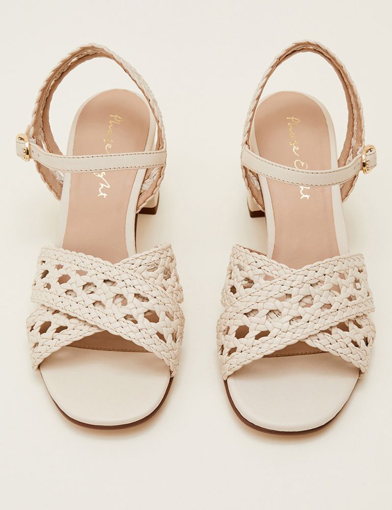 Leather Ankle Strap Wedge Sandals 2 of 6