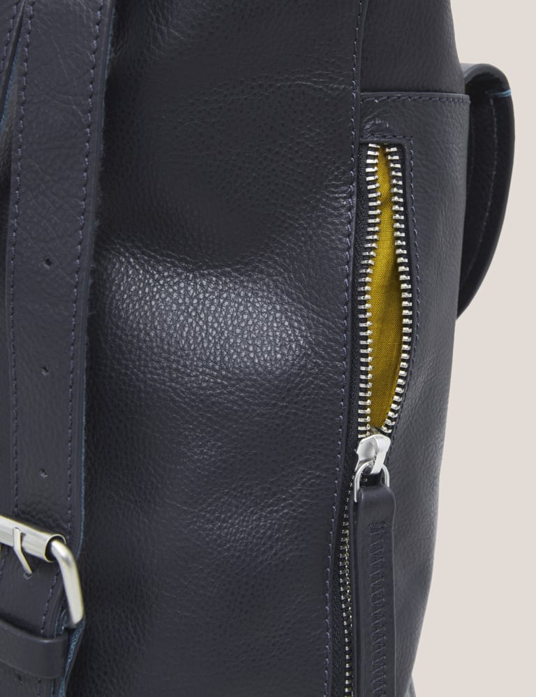White stuff leather backpack shop