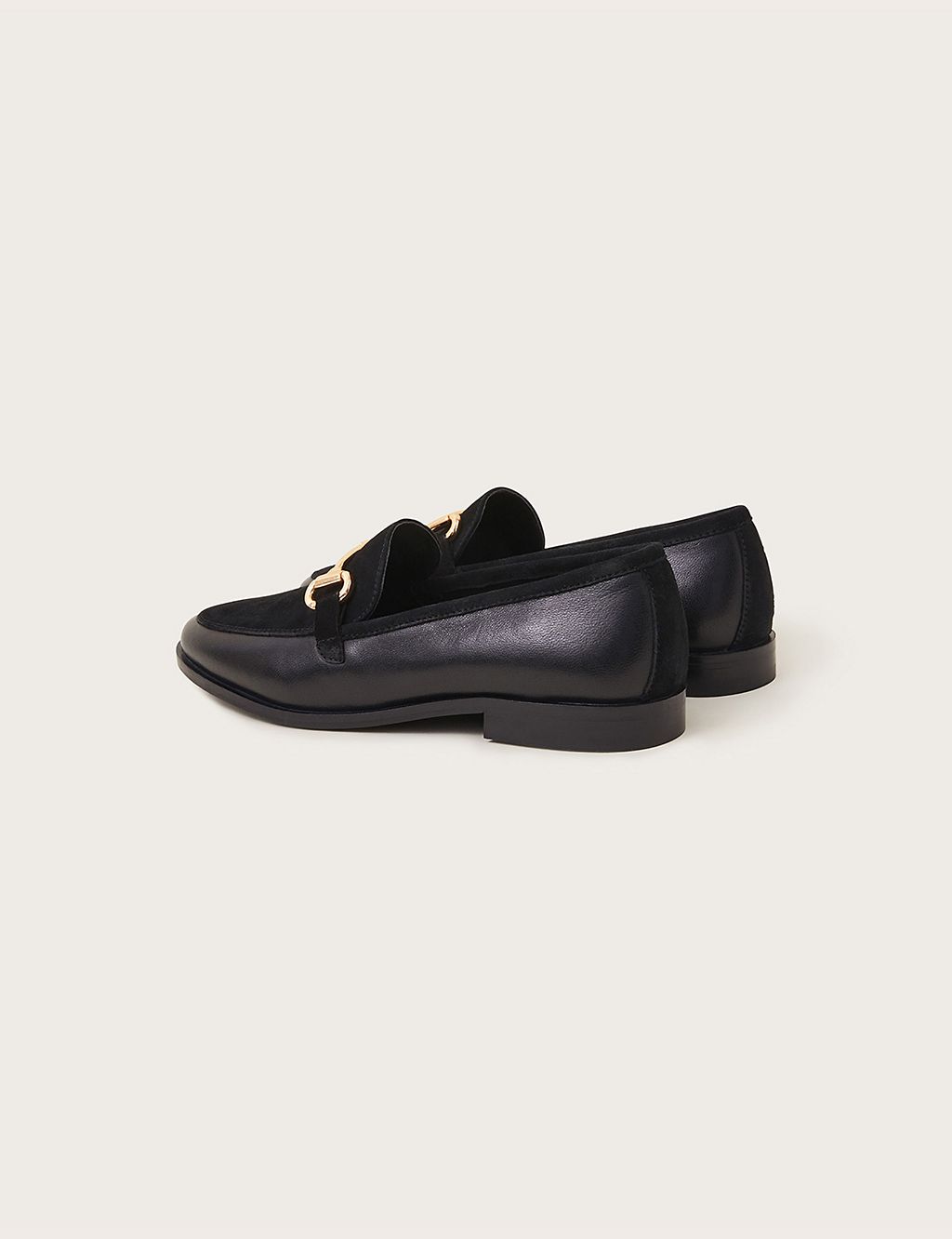 Leather Bar Block Heel Loafers 4 of 4