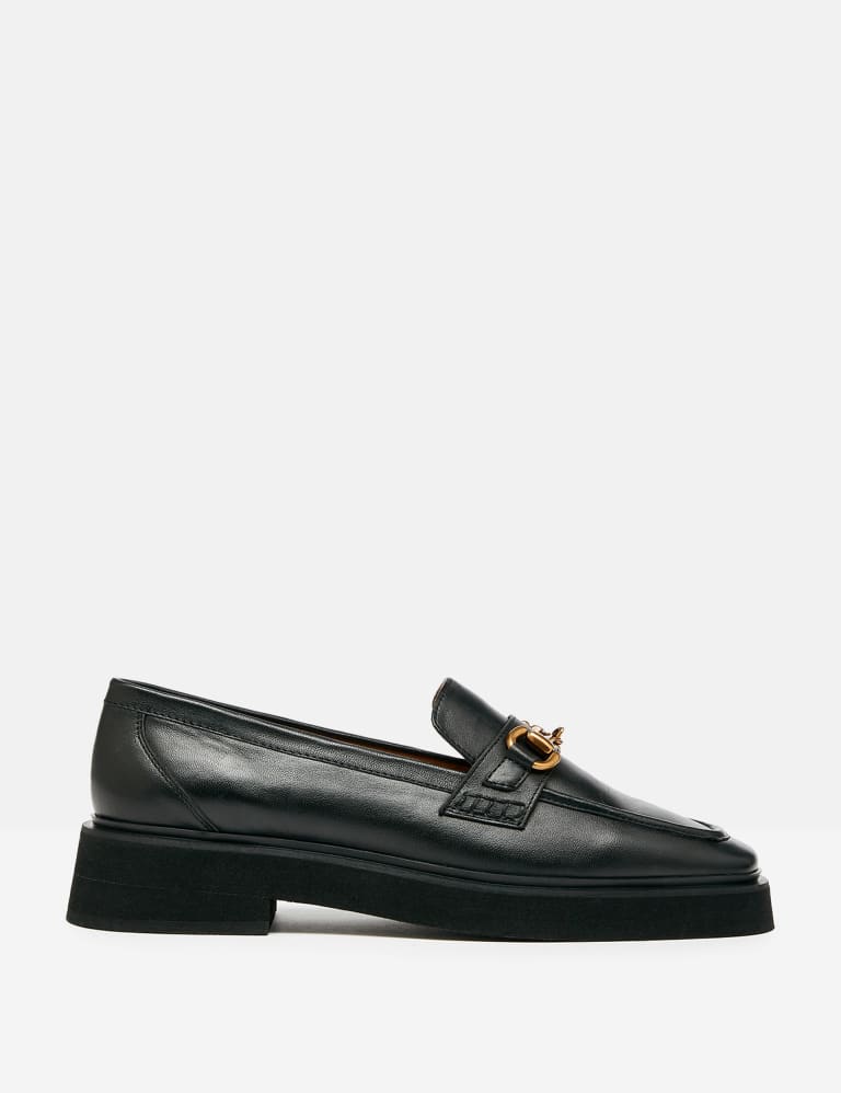 Womens black online chunky loafers