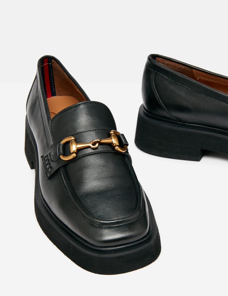 Buy Leather Bar Chunky Loafers | Joules | M&S