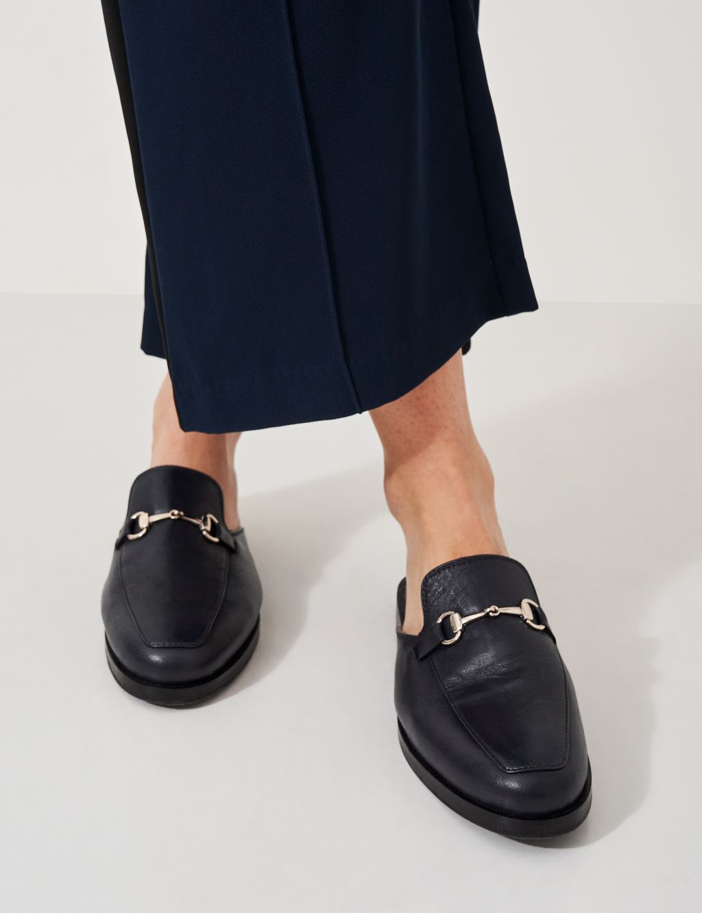 Leather Bar Mule Loafers 2 of 5