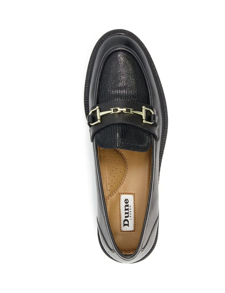 Leather Bar Trim Flat Loafers 3 of 4