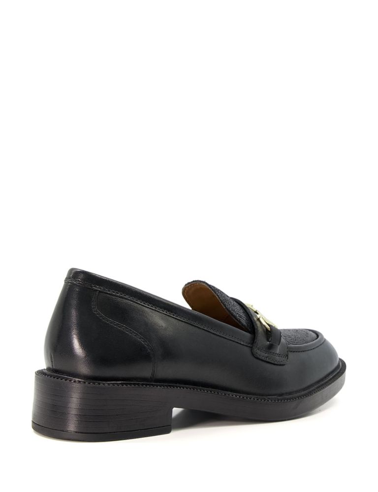 Leather Bar Trim Flat Loafers 4 of 4