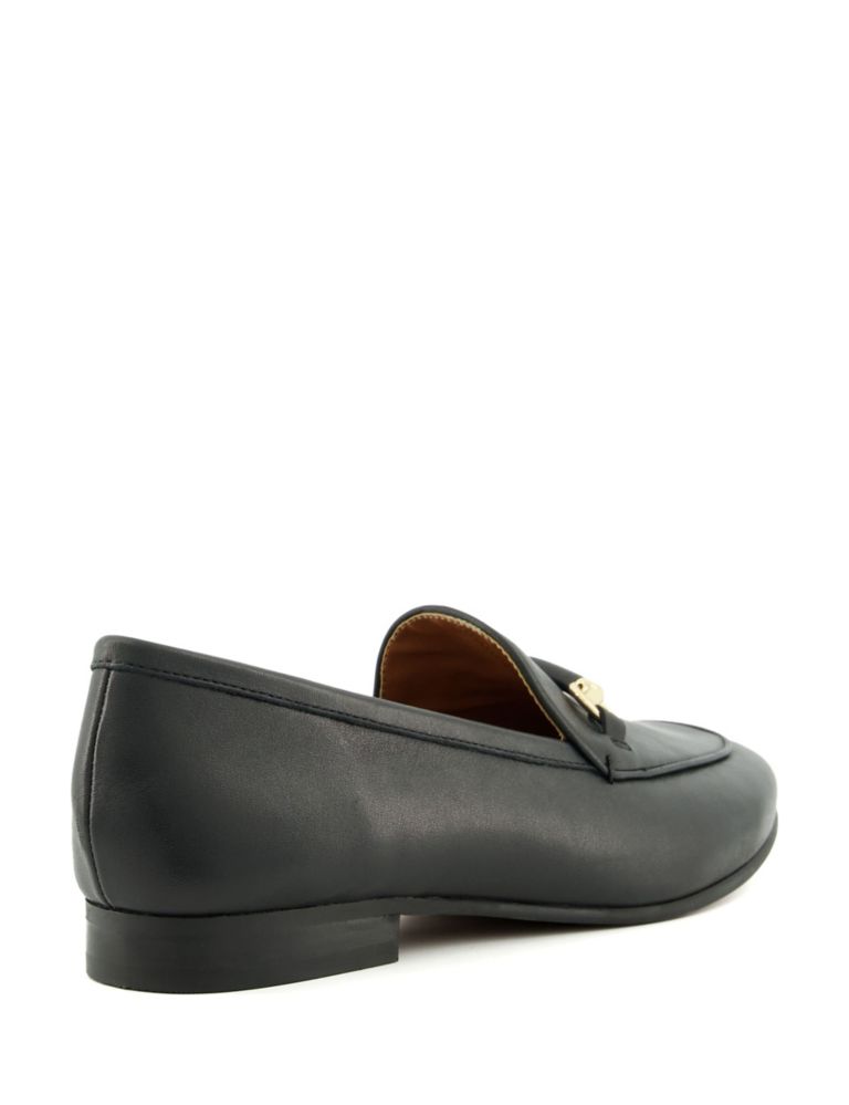 Leather Bar Trim Flat Loafers | Dune London | M&S