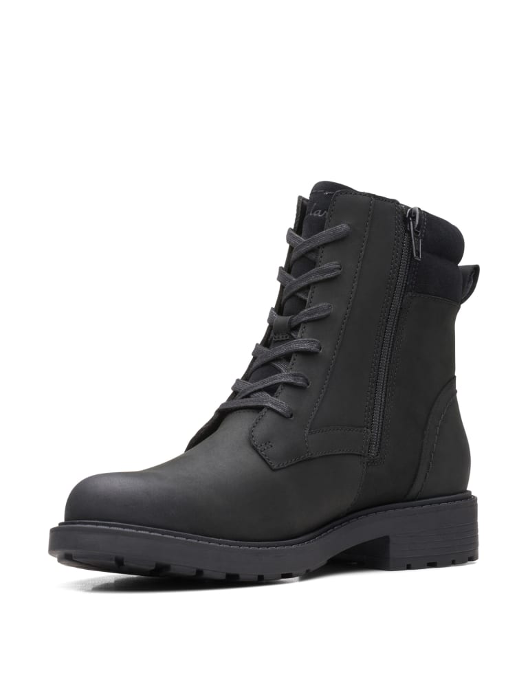 Leather Biker Block Heel Boots 4 of 7